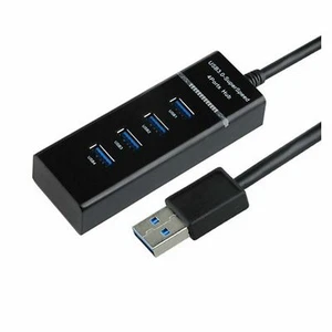 LADRON MULTIPUERTO HUB DE 4 PUERTOS USB 3.0 SPLITTER MULTIPLICADOR PUERTO NEGRO - Imagen 1 de 3