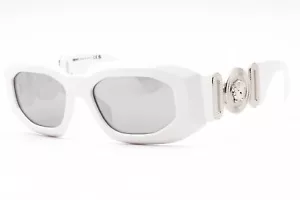 Occhiali da sole VERSACE VE4425U 314/6G montatura bianca grigio specchio lenti argento 54 mm - Foto 1 di 4