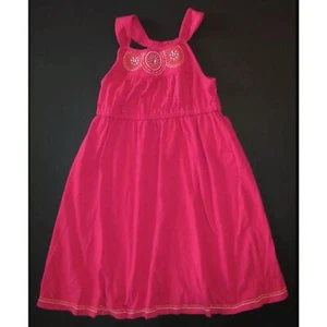 Gymboree Batik summer fiesta magenta pink orange embroidered tank top dress 12 - Picture 1 of 3