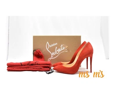 NUEVO EN CAJA Christian Louboutin Pigalle Follies Flamenco Rojo Gamuza Bombas 36EU Foto 1 de 4