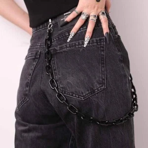 Hip Hop Jeans Pants Chain Punk Goth for Men Acrylic Link Wallet Chain for Women - Picture 1 of 7