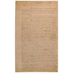 Richard Wilson / Antigua Autograph Letter Signed to Anthony Browne about 1817 - Imagen 1 de 3