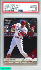 2018 TOPPS NOW  SHOHEI OHTANI #OS16 OFF-SEASON ROOKIE RC PSA 10 GEM MT