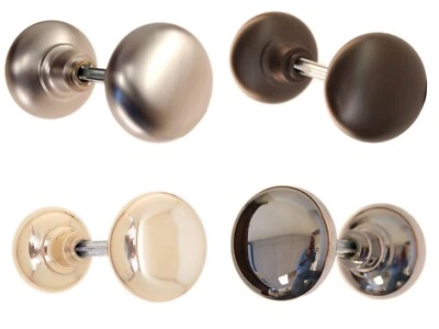 Solid Core Heavy Duty Brass Doorknob. 2-1/4" Plain Solid Sleek Design fancy  - Image 1 of 4