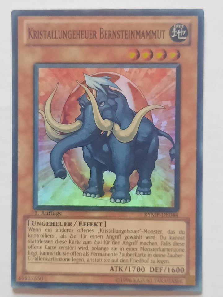 Yugioh Kristallungeheuer Bernsteinmammut  Super Rare 1. Aufl. RYMP-DE044 DE NM - Bild 1 von 1