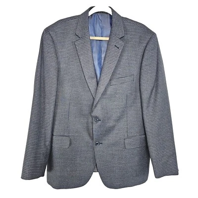Abrigo deportivo Jean Paul Germain para hombre 44R gris a cuadros traje chaqueta blazer de negocios Foto 1 de 4
