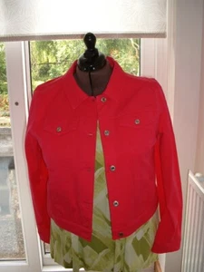 BNWT -RUTH LANGSFORD SIZE 22 COTTON JACKET CERISE PINK - Picture 1 of 4