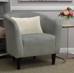 Microfiber Tub Accent Chair Soft Padded Armchair Bedroom Living Room Furniture - Picture 1 of 8