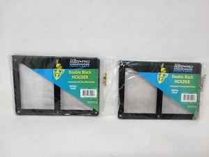 Two Ultra Pro Black Screw-down Double Card Holder Recessed - Picture 1 of 4