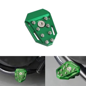 Green Brake Lever Foot Peg Pedal Tip Extender Pad For Kawasaki KLR650 2008-2018 - Picture 1 of 8