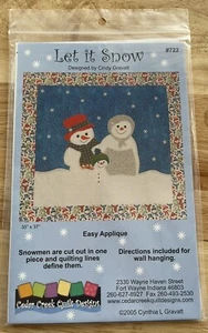 Cedar Creek Quilt Designs Let It Snow Applikation Wandbehang Quilt Muster - Bild 1 von 3