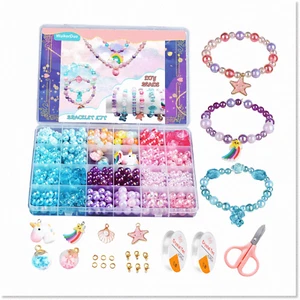 Creative Children DIY Beads Kit - Make Jewellery Bracelets & Necklaces - Fun Art - Picture 1 of 7