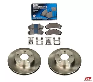 FRONT BRAKE DISCS + TITANIUM-METALLIC PADS FOR FORD EXPLORER 95-00 4WD - Picture 1 of 2
