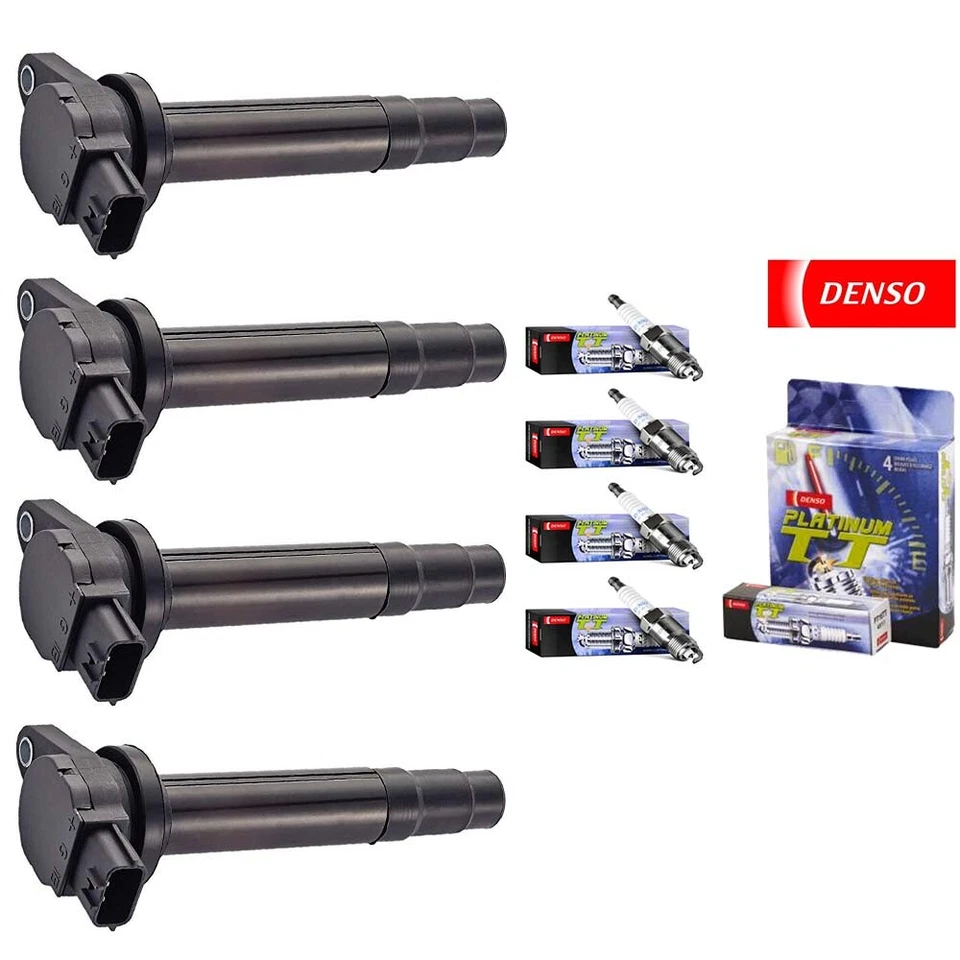 Juego de 4 bujías Denso Platinum TT bobinas de encendido para Nissan Sentra 1,8 L Foto 1 de 3