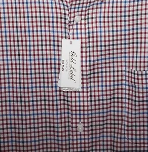 Camicia Performance Elasticizzata Bianca Multi Check Big 3X di Roundtree Yorke Gold Label - Foto 1 di 6
