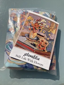 Glorafilia Still Life With Flowers Tapestry Kit With Wool Instructions - Picture 1 of 4