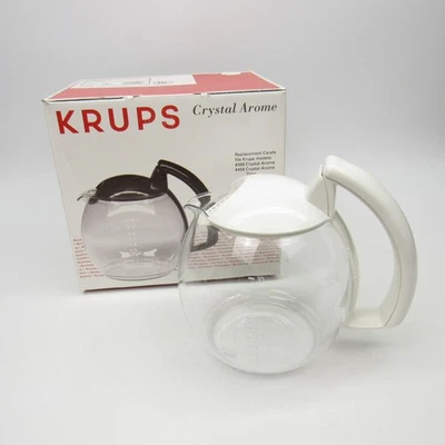 Jarra de café Krups Crystal Arome repuesto 10 tazas blanca para 398 458 Foto 1 de 4