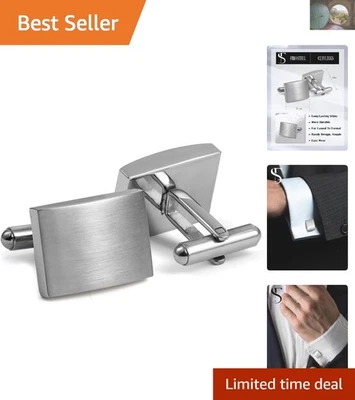 Elegantes gemelos de acero quirúrgico 316L - Esmoquin versátil y accesorios de negocios Foto 1 de 4