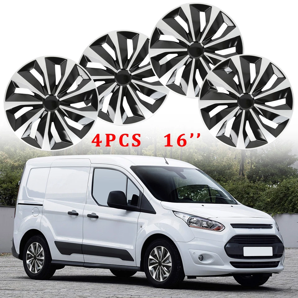Juego de 4 cubiertas de rueda de 16" para Ford Transit Connect tapacubos a presión de llanta completa R16 Foto 1 de 4