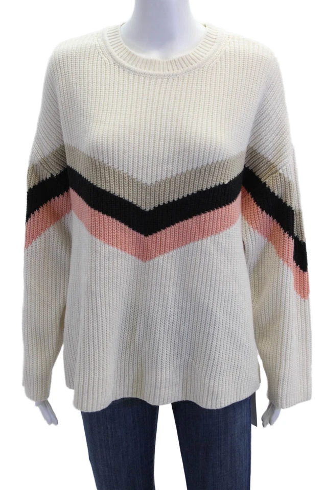 Suéter Sanctuary Mujer Rayas Mangas Largas Blanco Multicolor Talla 1X Foto 1 de 4