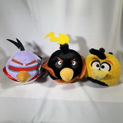 Angry Birds Space Lazer Bomb Chuck Muñeco de Peluche Juguete Niños 5" Lote de 3 SIN SONIDO Foto 1 de 4