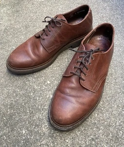 Sebago Men’s Oxford Lace Up Brown Leather Shoes Size 9.5 Casual or Dress - Picture 1 of 10
