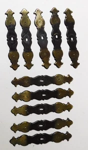 10 Vintage 8654 Burnished Brass Backplates For Drawer Handles 5 3/4" Lot 1 - Picture 1 of 3
