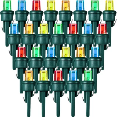 48 unidades 5 mm Navidad LED Bombillas de repuesto a granel Gran angular Navidad Luz LED Foto 1 de 4