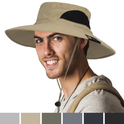 Sombrero Bonnie para Hombre Ala Ancha Protección Solar Exterior Senderismo Pesca 50+Cubo UPF Foto 1 de 4