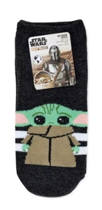 🧦Shoe Size 4-10 Baby Yoda No Show Socks By Star Wars The Mandalorian - Picture 1 of 2