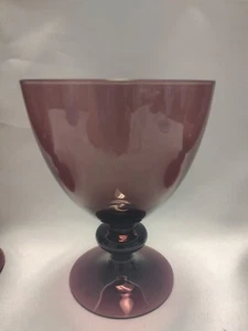 Set 3 Vintage Imperial Glass Co Continental Purple Amethyst Water Glasse 5 1/4" - Picture 1 of 4