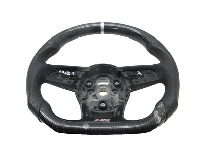 AUDI RS5 S5 2018-2024 CARBONO FONDO PLANO VOLANTE CUERO NEGRO 032825 Foto 1 de 4