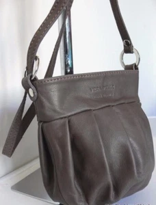 BORSETTA TRACOLLA DONNA VERA PELLE BORSA MINI PICCOLA SACCA MADE IN ITALY - Picture 1 of 5