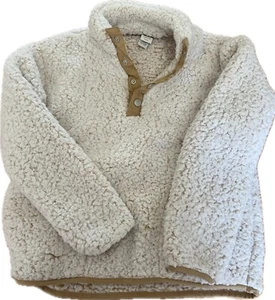 C&C California Cream Soft Fleece Style Coat Girls Size 10/12 - Picture 1 of 4