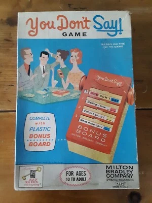 Vintage Milton Bradley Game- YOU  DON'T SAY!- USA- Ages 10-Adult - Image 1 of 4