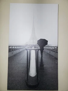 Fine Art 19"x 33"x 1" Canvas Wrap Photograph "Black Umbrella". - Picture 1 of 1