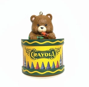 Vintage Hallmark Keepsake Crayola Drum Bear, 1992 Ornament Binney & Smith - Picture 1 of 2