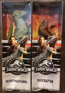 Jurassic World Fallen Kingdom 12” Velociraptor & Pachycephalosaurus Brand New!! - Picture 1 of 1