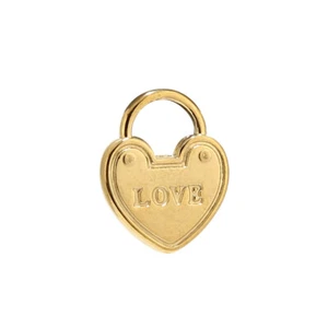 20pcs/lot Stainless Steel Love Heart Pendent Gold Plated for DIY Jewelry Making - Picture 1 of 9