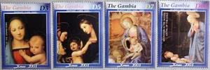 GAMBIA 2003 5036-39 Block 647 Christmas Xmas Paintings Religion MNH - Picture 1 of 2