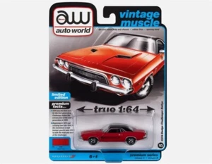 1974 DODGE CHALLENGER RALLYE BRIGHT RED 1/64 AUTO WORLD AWSP117-B AW64382 - Picture 1 of 1