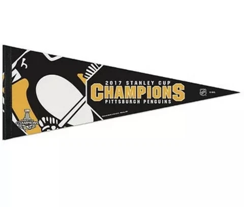 PITTSBURGH PENGUINS 2017 STANLEY CUP CHAMPIONS PREMIUM QUALITY PENNANT 12"X30" Cover