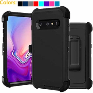 For Samsung Galaxy S10 S10e S10+Plus Defender Case Cover Belt Clip Fits Otterbox - Picture 1 of 25