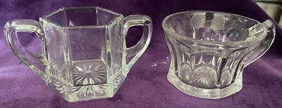 Шестиугольная сахарница со скошенными углами и круглыми геометрическими сливочниками - Изображение 1 из 4