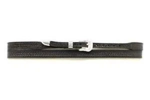 M&F Basketweave Black With Silver Buckle Hatband 0234601 - Picture 1 of 1