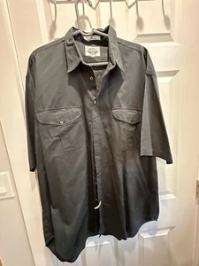 Tall Dockers Button Down Short Sleeve black Shirt, Size XLT - Picture 1 of 8