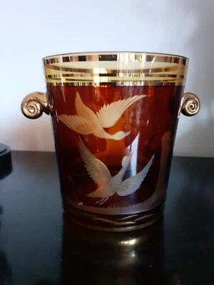 Wunderschöner Eiskübel Eiseimer von Joska Kristall Bodenmais Handgeschliffen - Bild 1 von 4