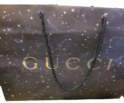2022 GUCCI ZODIAC CONSTELLATION 大号托特包礼品空购物袋绳子把手 — 第 1/3 张图片