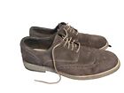 BASS &amp; CO. BRAIN BROWN SUEDE LEATHER SHOES WINGTIP OXFORD 11.5 M