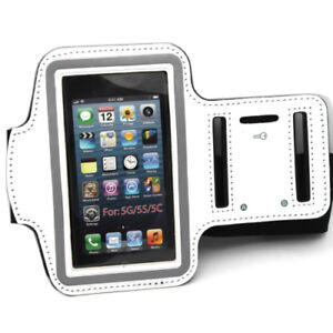 Sports Leather Pouch Armband Cover for Gym Running & Jogging fits iPhone 4 & 5
